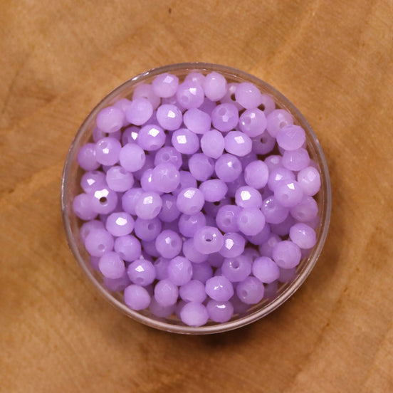 Rondel facetkralen 3x4 mm - Lila