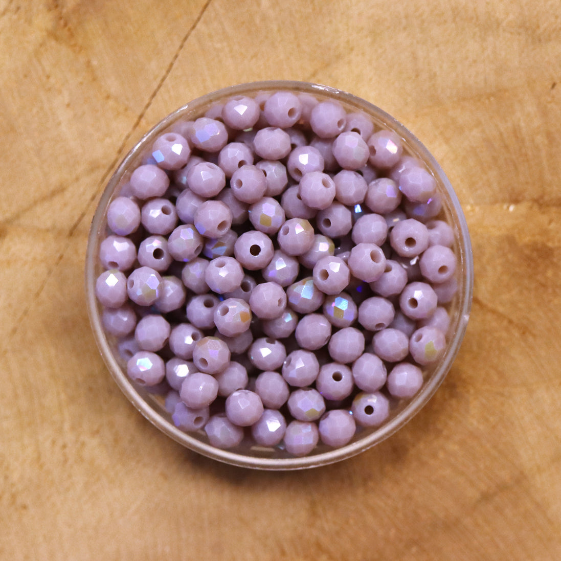 Rondel facetkralen 3x4 mm - Mauve AB