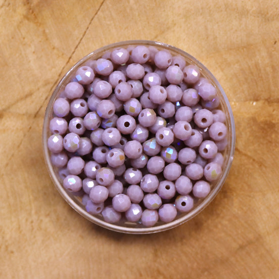 Rondel facetkralen 3x4 mm - Mauve AB