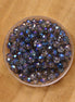 Rondel facetkralen 3x4 mm - Grey diamond coating blue