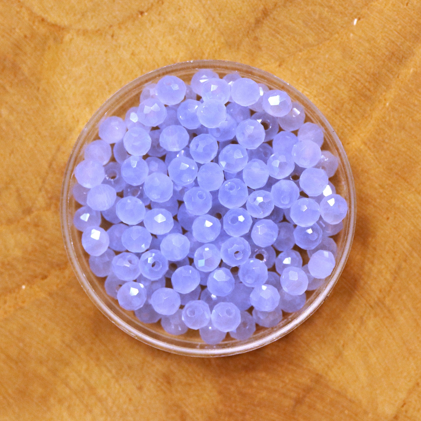 Rondel facetkralen 3x4 mm - Sky blue