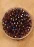 Rondel facetkralen 3x4 mm - Brown diamond coating purple