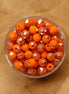 Rondel facetkralen 4x6 mm - Orange diamond coating