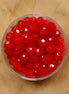 Rondel facetkralen 4x6 mm - Cherry red