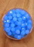 Rondel facetkralen 4x6 mm - Aqua blue