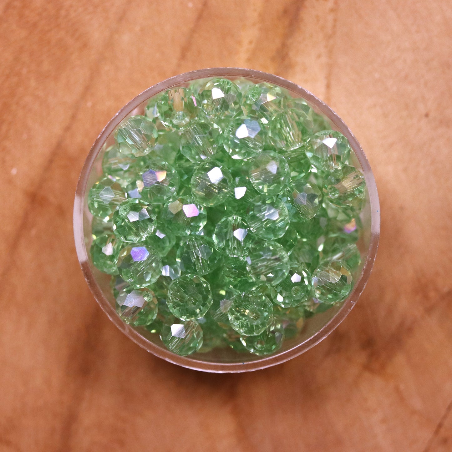 Rondelle Facettenperlen 2x3 mm Crystal light aqua