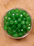 Rondel facetkralen 4x6 mm - Green