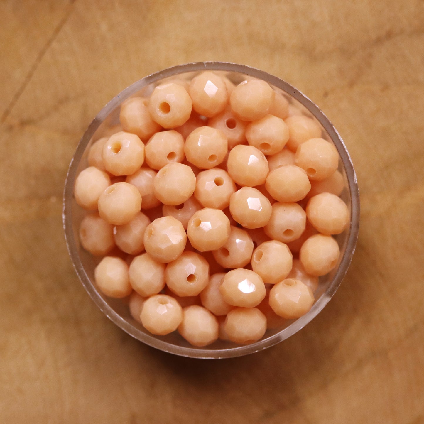 Rondel faceted beads 2x3 mm Crystal light aqua