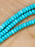 Kralenstreng rondellen dyed jade - Turquoise blue