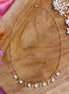 Stainless steel ketting - glasparels en gekleurde schelpjes