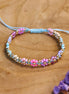 Knotted flower bracelet - turquoise