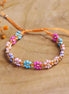 Knotted flower bracelet - orange