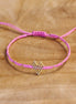 Armband met gouden hart - roze
