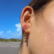 Tigerauge Ohrring Charm - Gold