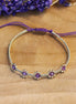 Geknüpftes Armband mit Amethystblüten