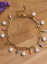Stainless steel armband met schelpkralen