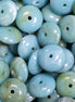 Acryl imitatie edelsteen rondellen - lichtblauw
