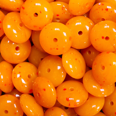 Acryl imitatie edelsteen rondellen - oranje