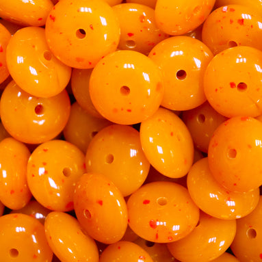 Acryl imitatie edelsteen rondellen - oranje