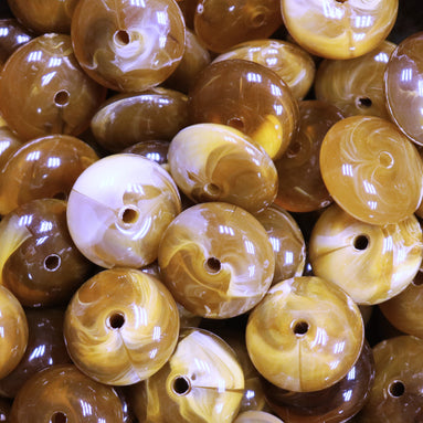 Acryl imitatie edelsteen rondellen - donkerbruin