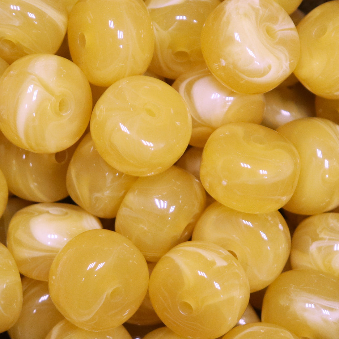 Rondellen disc acryl kraal - honing geel