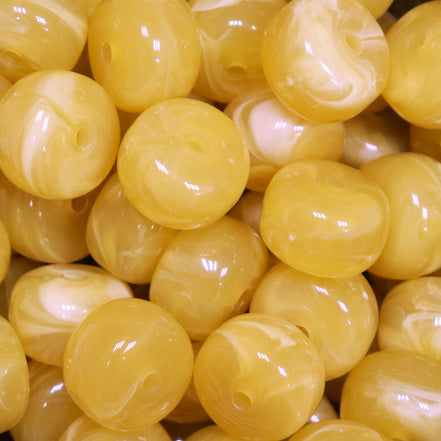 Rondellen disc acryl kraal - honing geel