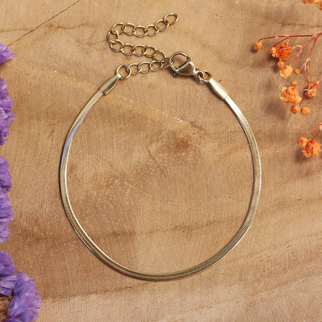 Stainless steel armband - flat