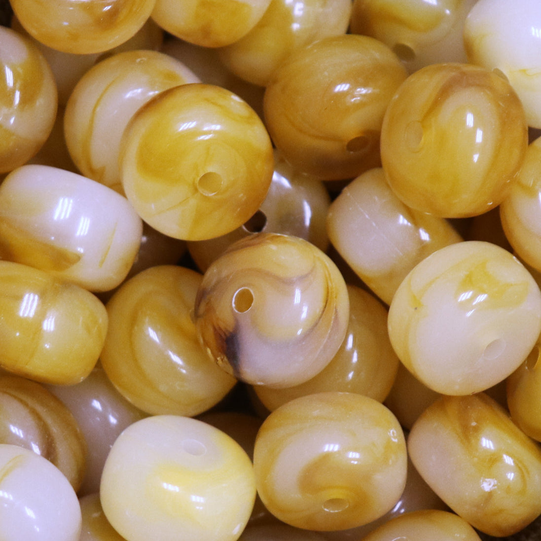 Rondellen disc acryl kraal - oker