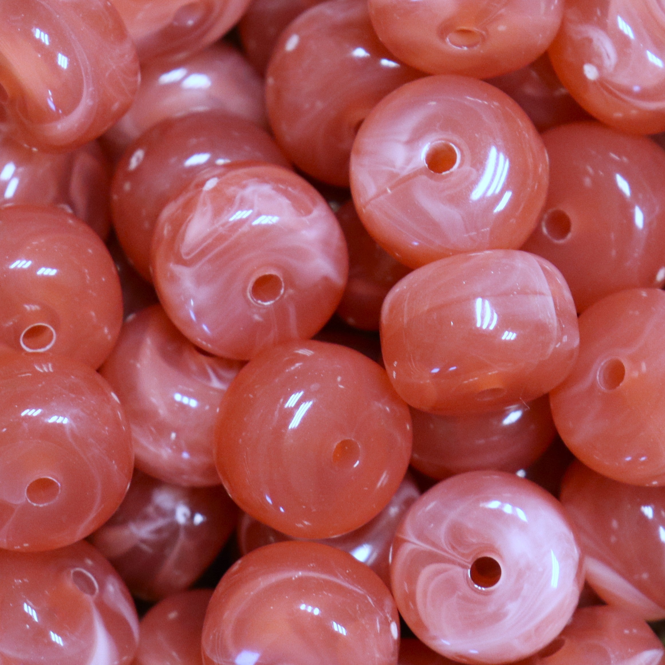 Rondellen disc acryl kraal - cherry