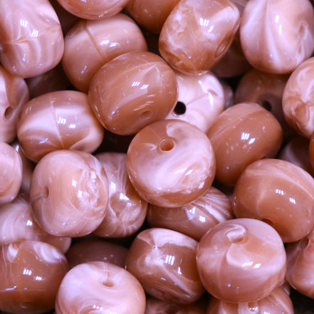 Rondellen disc acryl kraal - taupe bruin