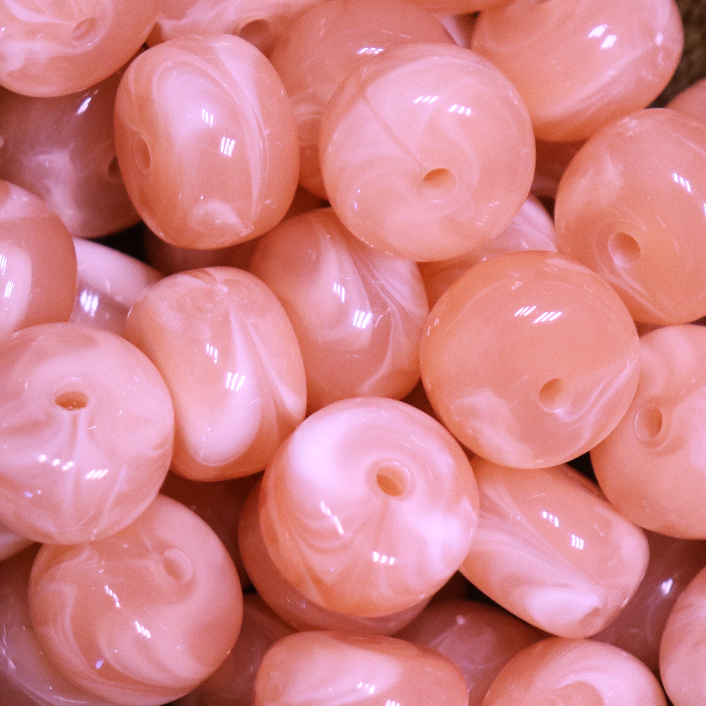 Rondellen disc acryl kraal - licht roze