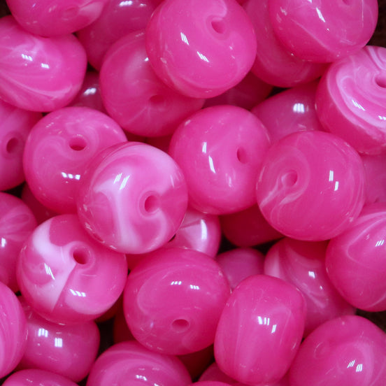 Rondellen disc acryl kraal - roze