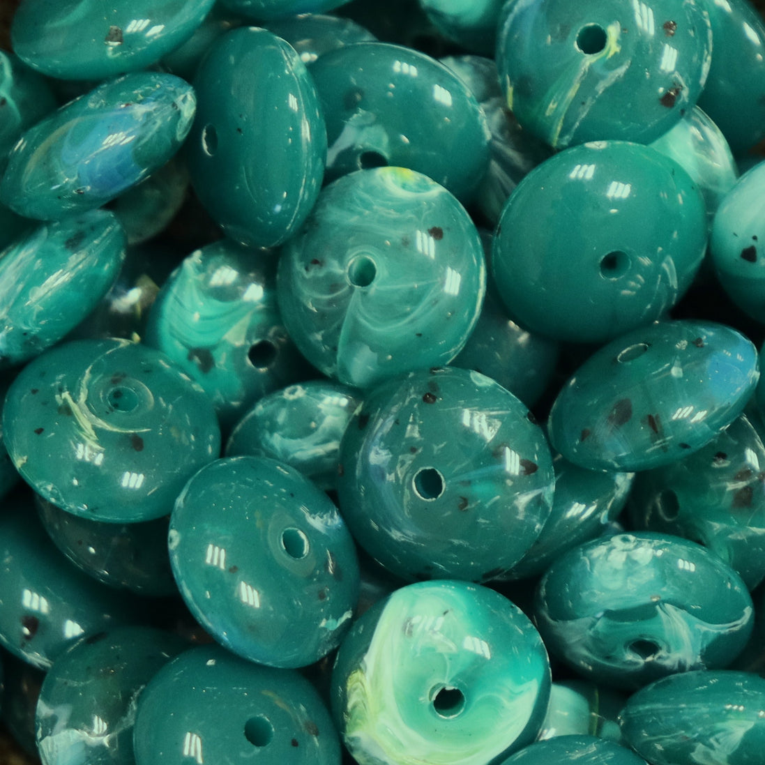 Acryl imitatie edelsteen rondellen - emerald groen