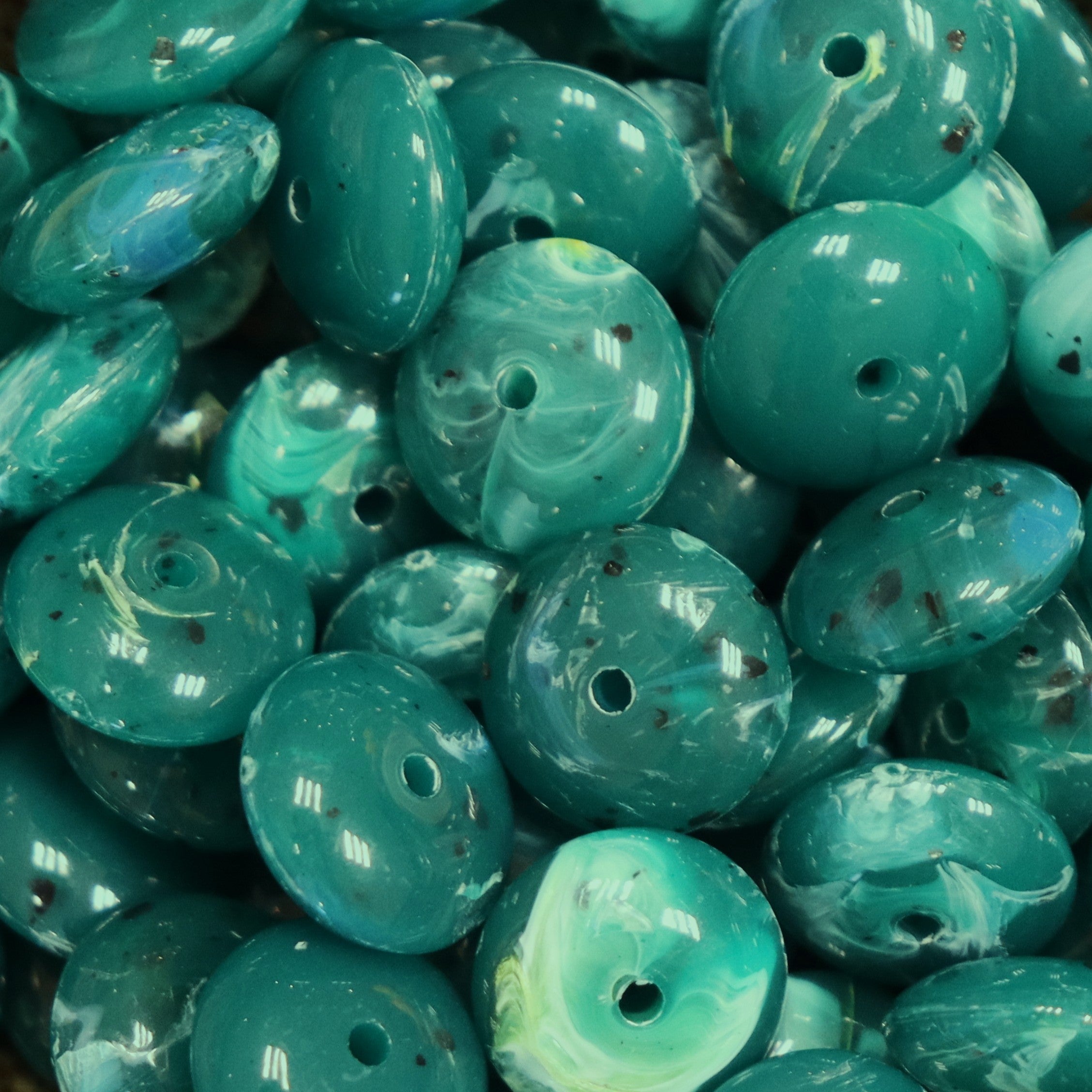 Acryl imitatie edelsteen rondellen - emerald groen