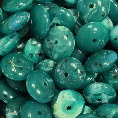 Acryl imitatie edelsteen rondellen - emerald groen