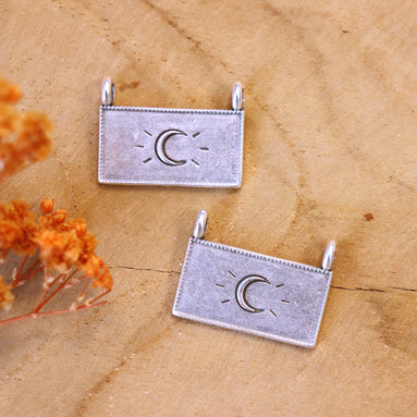 Bedel DQ zilver rechthoek met maan