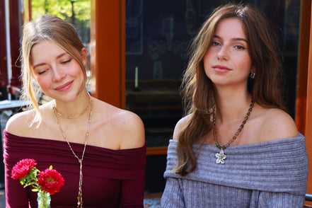 Kralenketting - omslagketting met beige tinten