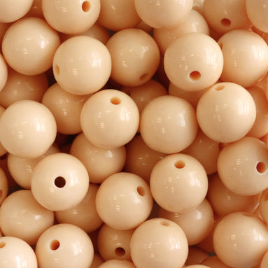 Ronde acryl kraal - peach