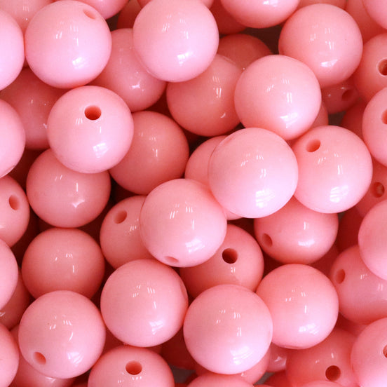 Ronde acryl kraal - lichtroze