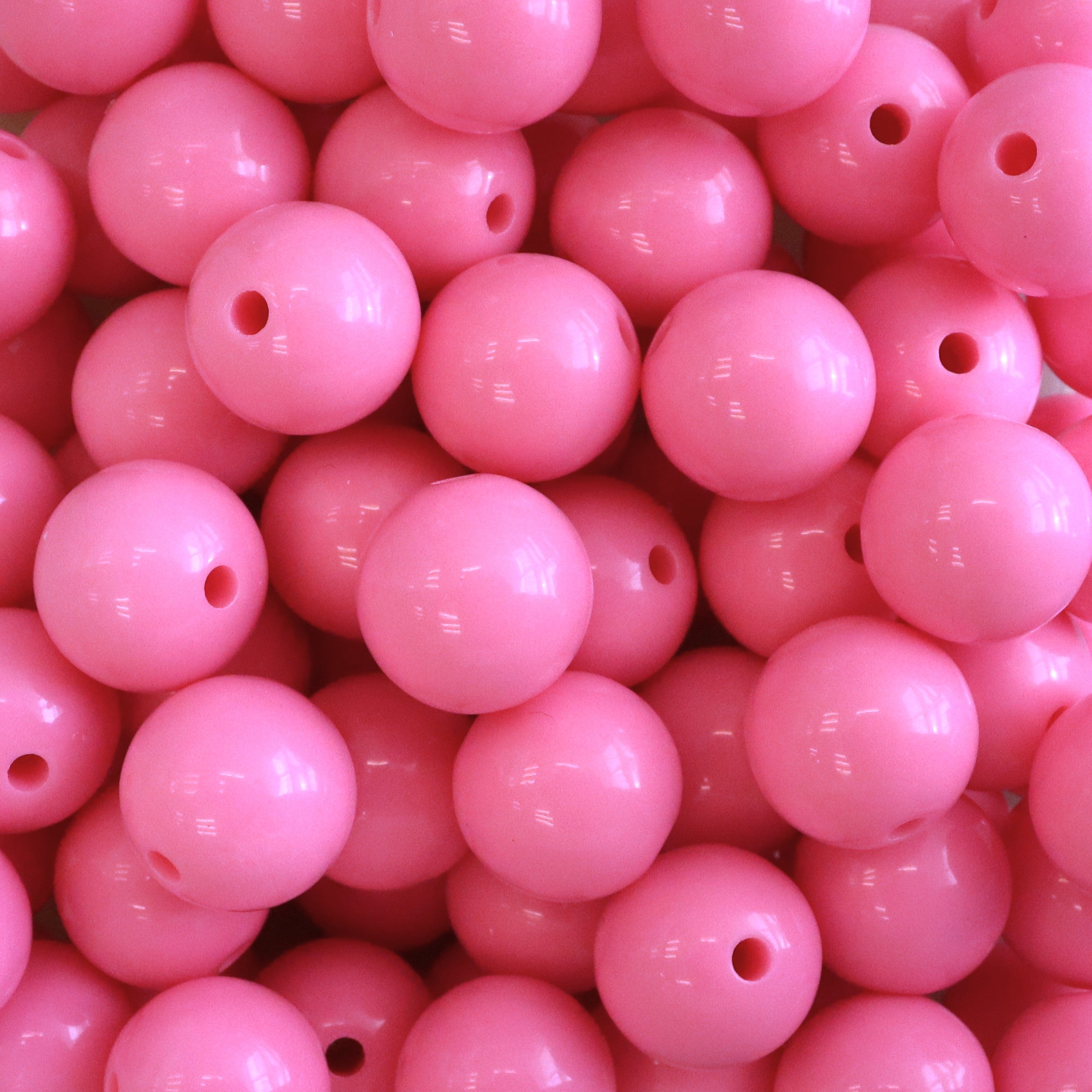 Ronde acryl kraal - roze
