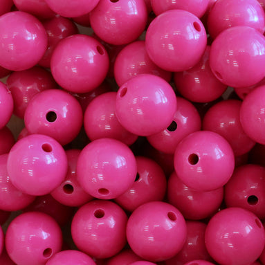 Ronde acryl kraal - fuchsia