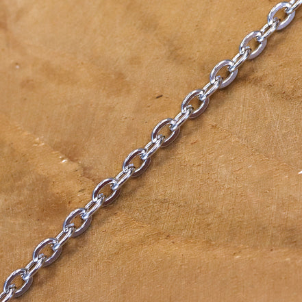 Jasseron schakelketting 50 cm - plat ovaal zilver