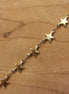 Jasseron schakelketting 50 cm - sterren goud