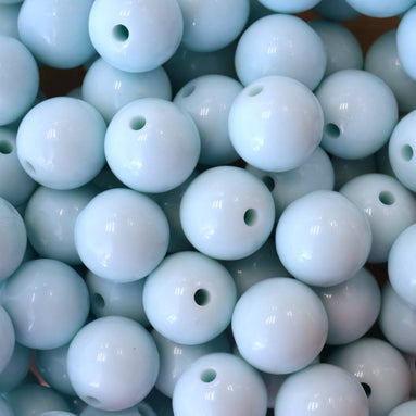 Ronde acryl kraal - lichtblauw