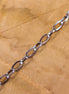 Jasseron schakelketting 50 cm - paperclip zilver