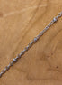 Jasseron schakelketting 50 cm - met rondelle kralen zilver
