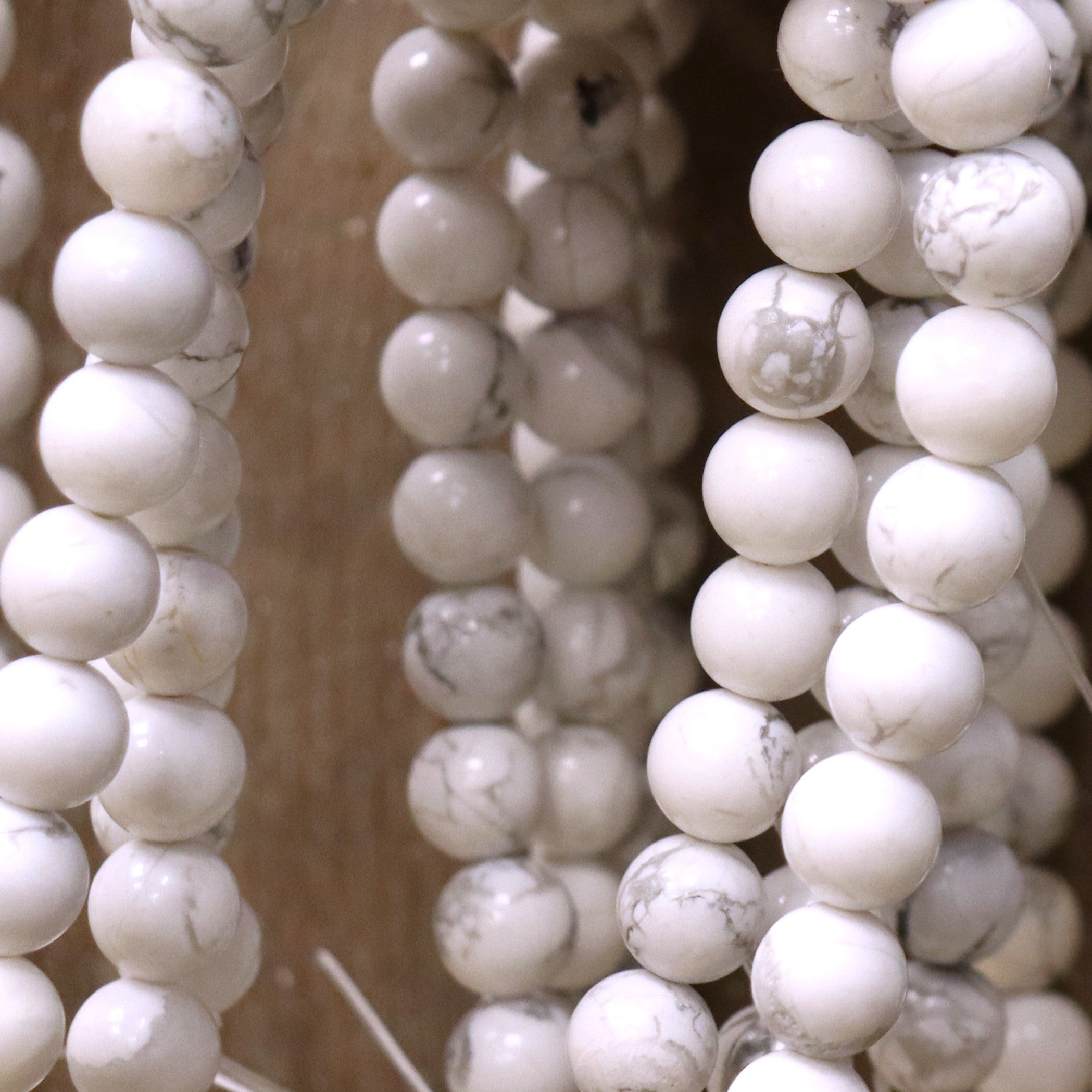 Howlite - kralenstreng