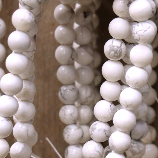 Howlite - kralenstreng