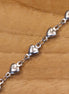 Jasseron Gliederkette 50cm - Herzen silber