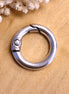 Sleutelhanger DQ zilver rond